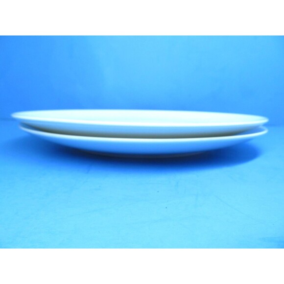 Noritake Nippon Toki Kaisha Japan White Coupe 10 .5" Dinner Plates Set of 2 - Picture 10 of 12
